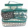 Set de 4 pcs Cosmetiqueros Diseños Gris y Verde. Bop