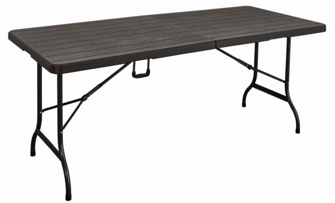 Mesa Plegable Con Diseño De Madera 180cm – Globalmarket