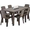 Mesa Rimax Eterna Familiar Wengue 150Cm - Solo Mesa